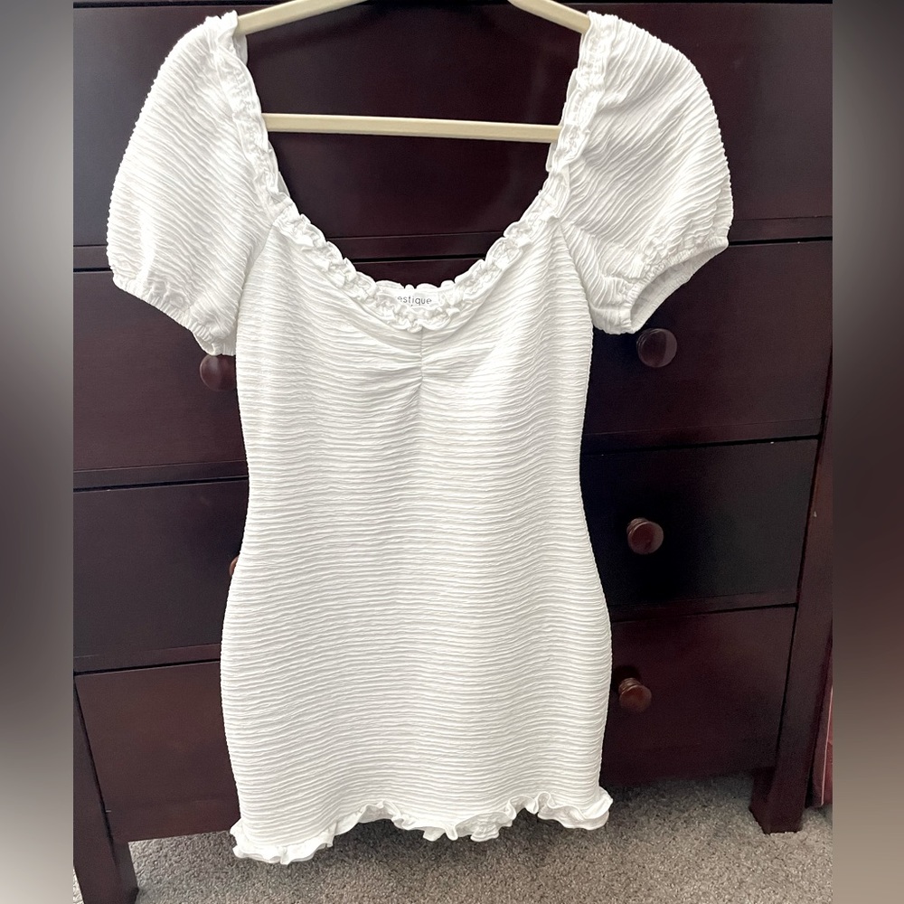 White mini dress
